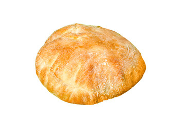 Homemade pie isolated on white, clipping path included