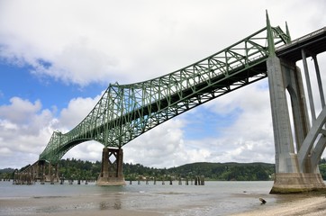 McCullough Bridge, North Bend, Coos County, Oregon - obrazy, fototapety, plakaty