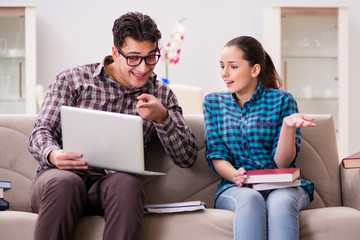 Students preparing for university exams