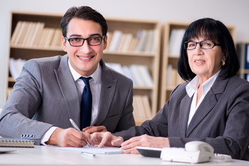 Business couple having discussion in the office