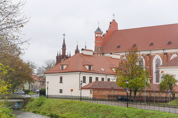 Vilnius old city center in autumn