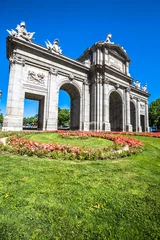 Tuinposter Alcala Gate (Puerta de Alcala) - Monument in the Independence Square in Madrid, Spain © Lukasz Janyst