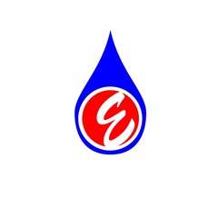 Obraz premium letter E blue color