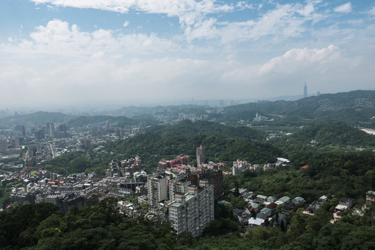 Taipei From The Maokong Gondola