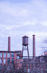 Smoke Stacks with Water Tower