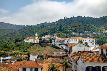 Fototapeta na wymiar Ouro Preto City and Merces de Cima Church - Ouro Preto, Minas Gerais, Brazil