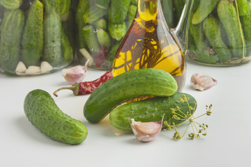 harvesting and canning cucumbers