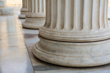 Greek marble pillars detail