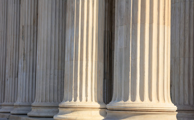 Greek marble pillars row
