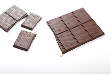 Broken chocolate bar