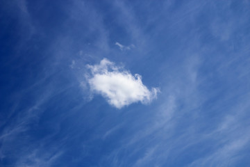 blue sky background with tiny clouds