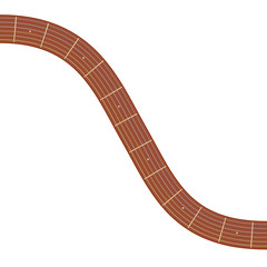 curved guitar fretboard vector illustration