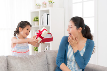 young mother sitting on the couch at home