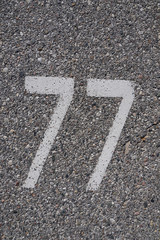 Number on concrete
