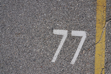 Number on concrete