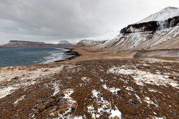 Snaefellsjokull National Park on the Snaefellsnes peninsula in Iceland