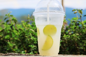 Lime juice with soda