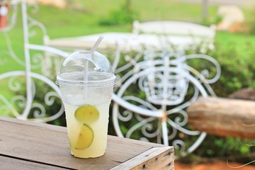 Lime juice with soda