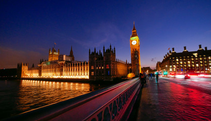 Obraz premium Big Ben and Westminster abbey in London, England