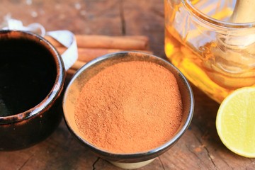 Cinnamon drink with honey