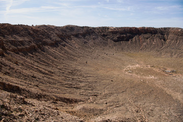 Inside the Meteor Crater in Coconino County, Arizona