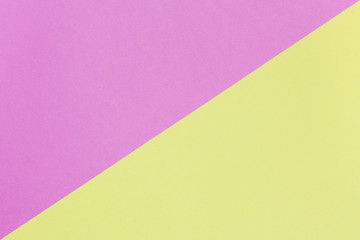 yellow and pink pastel background. Top view.