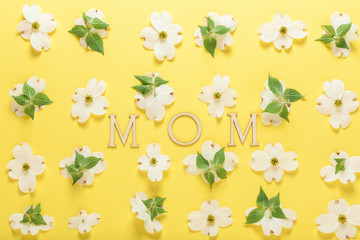 Mother's day celebration theme with dogwood flowers