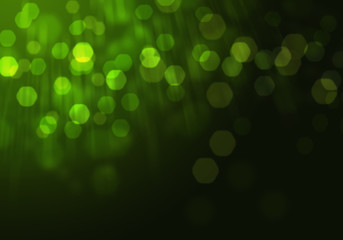 Abstract circular green bokeh background. Graphic resources design template.