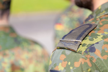 shoulder from a german corporal soldier