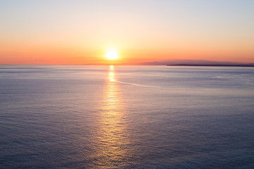 sunrise in the sea. Tropical sunset on the beach. - obrazy, fototapety, plakaty