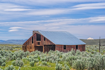 Old Barn on Bake Oven Road in Central Oregon 