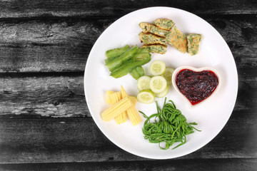 Spicy roasted chili paste as Nam Prik Phao.