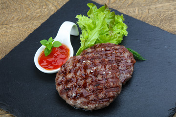 Grilled burger cutlet