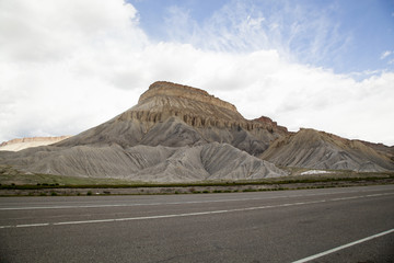 Mountain on the road