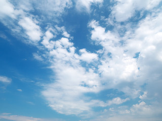 Blue skylight and clouds.