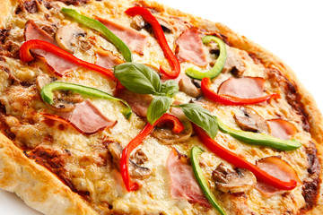 Pizza with mushrooms