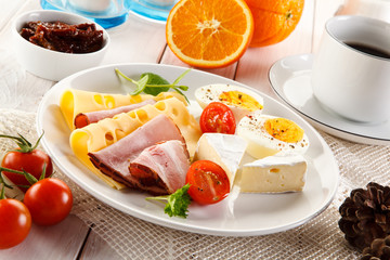 Breakfast with coffe