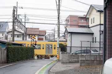 Japanese small railroad crossing