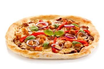 Pizza with chicken
