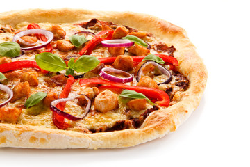 Pizza with chicken