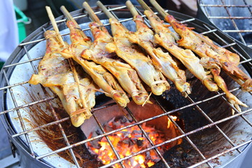 Herb grilled chicken coated