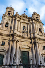 Fototapeta na wymiar Saint Francis Church in Catania, Sicily Island of Italy