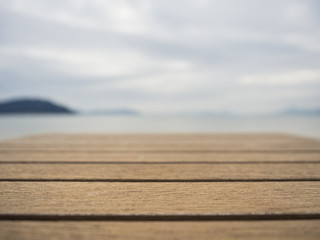 Wooden Plank counter Island seaside Summer background