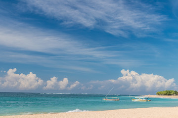 Fototapeta premium Tropical beach Nusa Dua, Bali island, Indonesia. Paradise place.