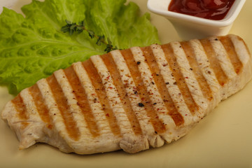 Grilled turkey steak