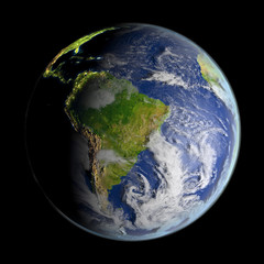 South America on planet Earth