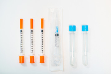 Tractor sows on the field