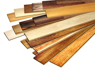 New oak parquet of different colors