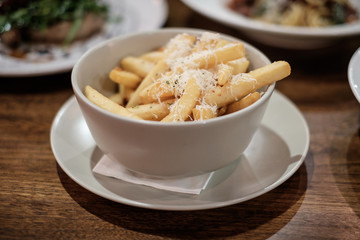 French Fries with Cheese, Vintage Look