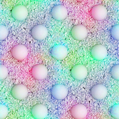 colourful seamless background made of spheres and tiny cubes objects